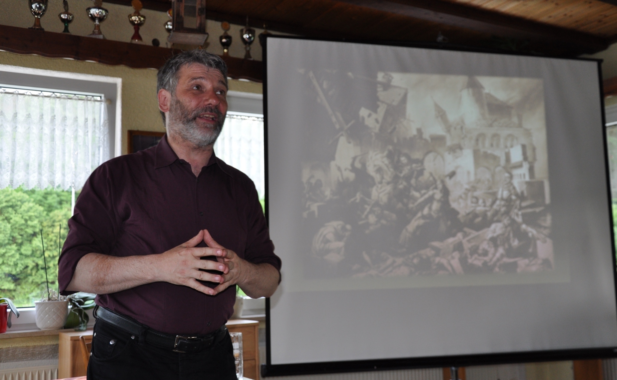 Der Historiker Thomas Adam sprach in Gondelsheim über die Gefahren von Naturkatastrophen in Baden-Württemberg und den Umgang der Menschen damit. Foto: ch