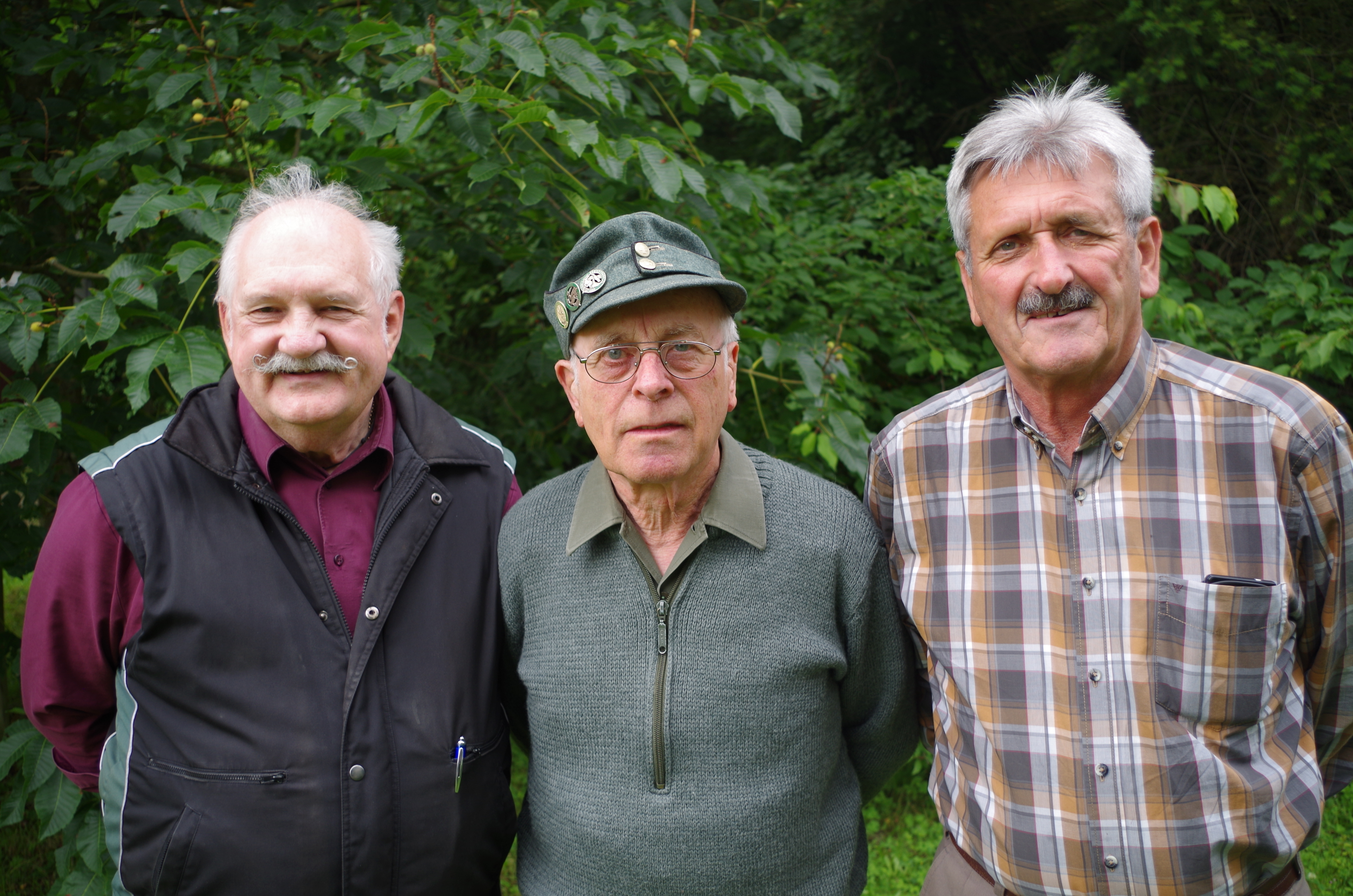 Die Brettener Schützen Wolfgang Leonhardt, Gerhard Hauser und Rolf Huber (von links).