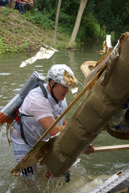 Nach der Landung am Saalbachstrand