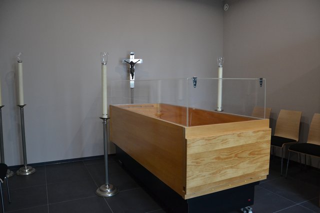 Der Aufbahrungsraum des Aussegnungshalle