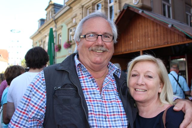 Claus Grasberger, Pforzheim: "Es ist sehr schön auf dem Weinmarkt in Bretten. Das Angebot ist vielfältig und das Ambiente toll. Das schöne Wetter tut sein Übriges."