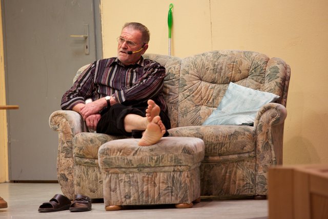 Sorgt für viele Lacher: Theaterstück bei der Winterfeier des Musikvereins.