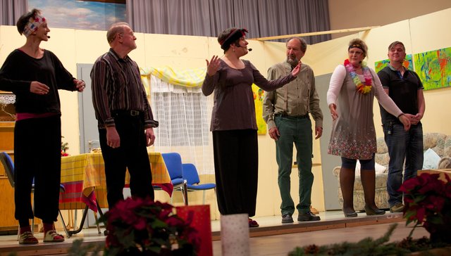 Sorgt für viele Lacher: Theaterstück bei der Winterfeier des Musikvereins.