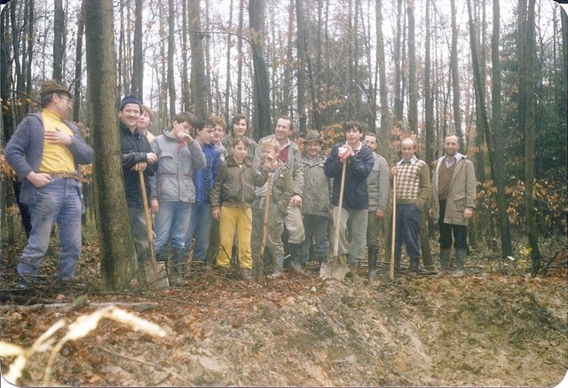 Aushebung des Amphibientümpels 1985.
