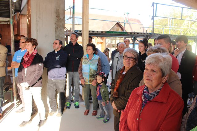 Gäste beim Richtfest