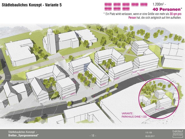 Städtebauliches Konzept - Variante 5 | Foto: Planungsbüro Baldauf Architekten und Stadtplaner