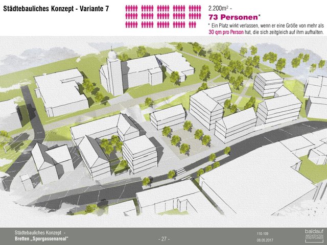 Städtebauliches Konzept - Variante 7 | Foto: Planungsbüro Baldauf Architekten und Stadtplaner