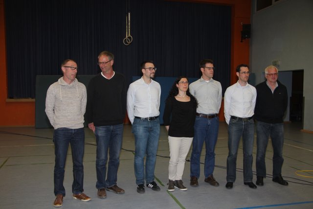 Gauehrennadel in Silber: (von links) Jörg Stich, Udo Lindenfelser, Steffen Boritz, Anke Heilig, Michael Häffele, Jochen Becker und Felix Lindenfelser. | Foto: kk