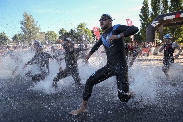 Der Start am Hardtsee in Ubstadt-Weiher ist ein Erlebnis.  (Photo by Joern Pollex/Getty Images)