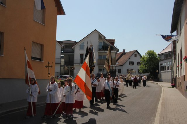 Fronleichnams-Prozession der Pfarrei Obergrombach.