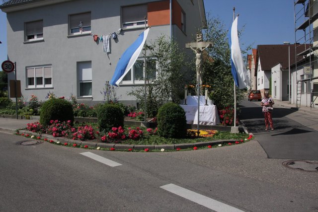 Fronleichnams-Prozession der Pfarrei Obergrombach.