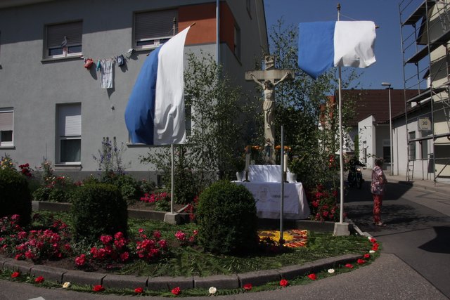 Fronleichnams-Prozession der Pfarrei Obergrombach.