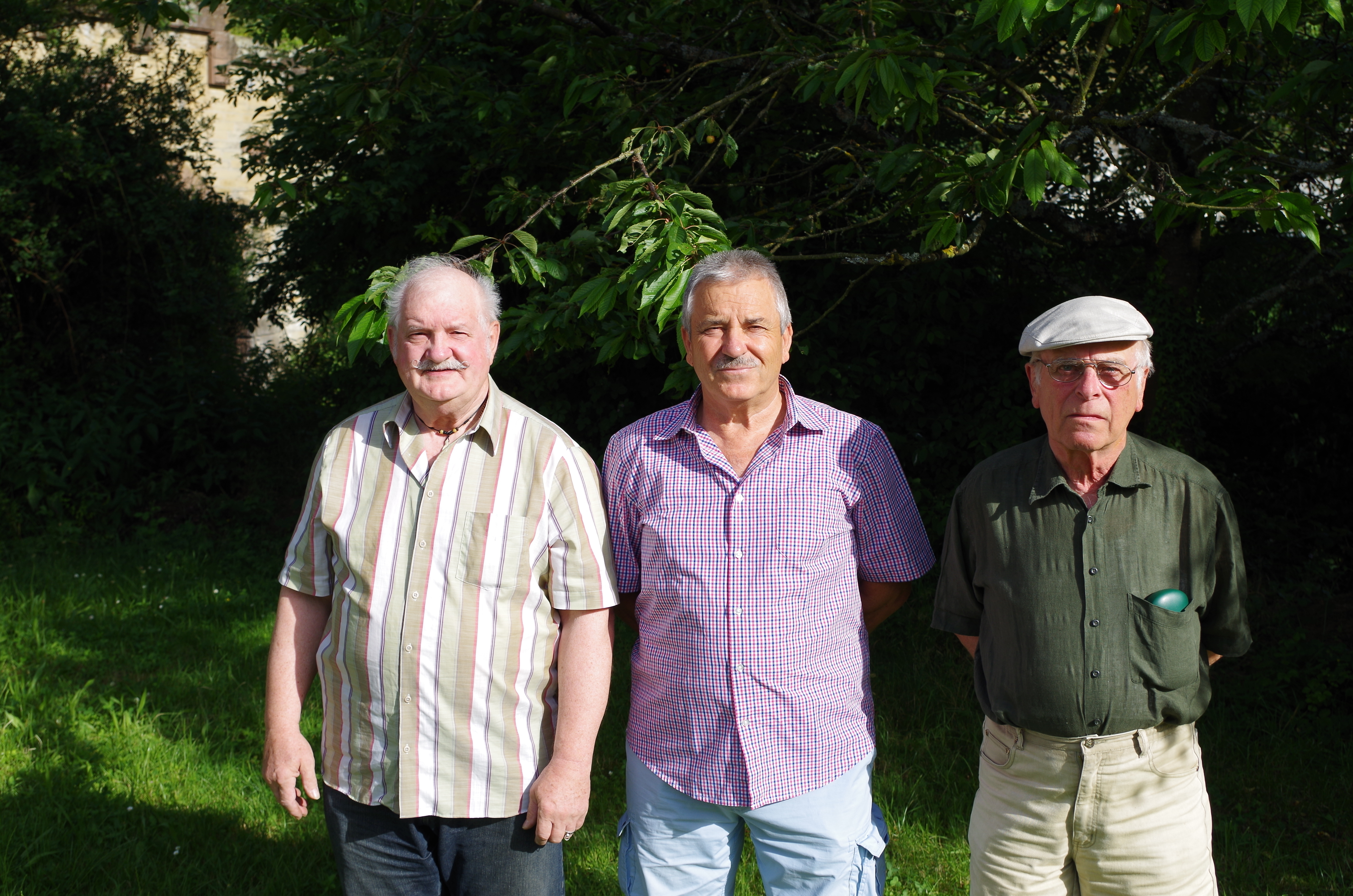Das Foto zeigt die Brettener Sieger von links: Wolfgang Leonhardt, Siegfried Kleinhans, Gerhard Hauser.