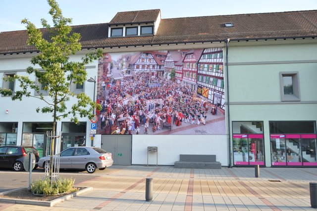 An der Weißhofer Galerie in Bretten ist das "Jubelbild" im Großformat zu besichtigen. Foto: ch