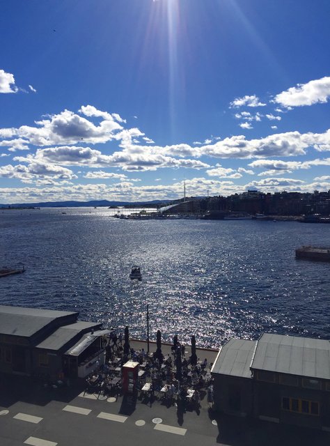 Blick von der Akersfestung auf den Hafen