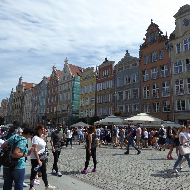 Danzig - wunderschöne Fassaden in der "Langgasse"