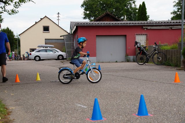 Hier wird Slalom gefahren