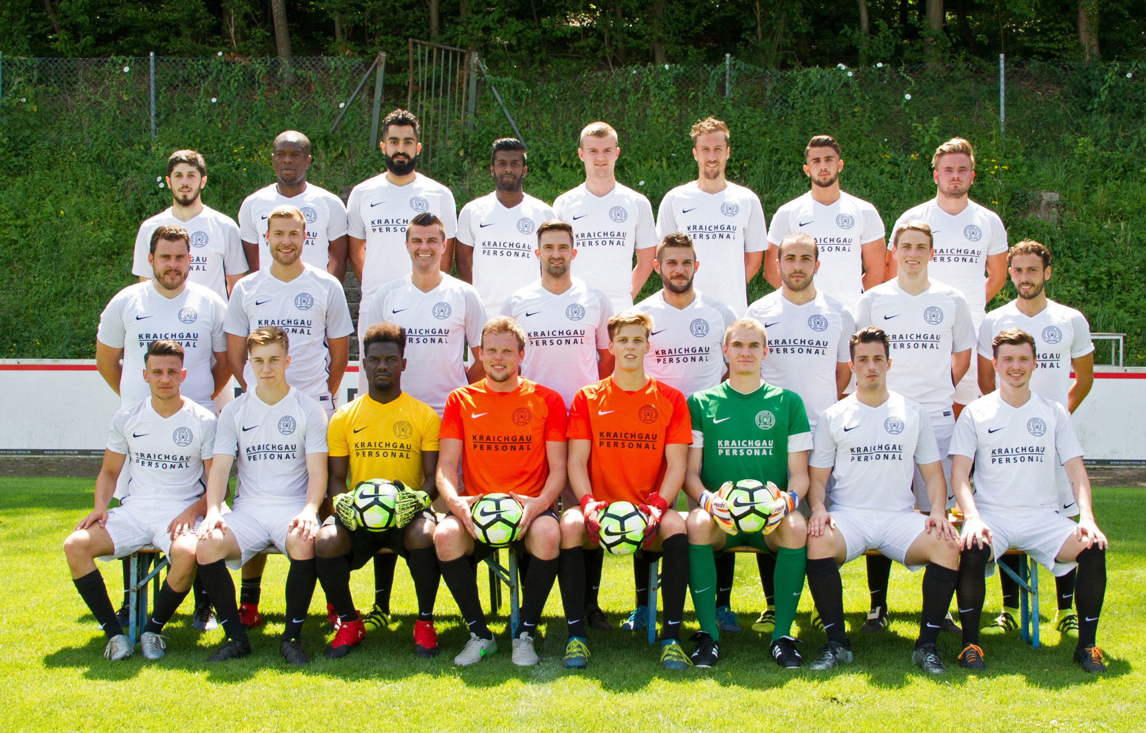 Die erste Fußballmannschaft des SV Kickers Büchig in der Saison 2017/2018.
