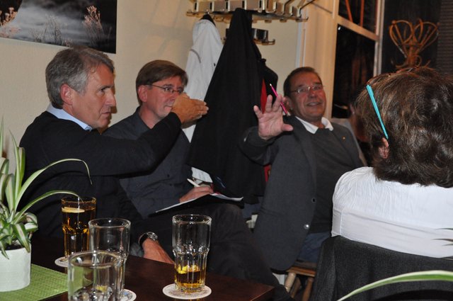 Meinungsverschiedenheit: Zwischen den Teilnehmern wurde hart, aber fair diskutiert. Foto: ch