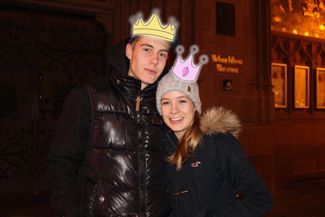 Das erste Brettener Glühweinkönigspärchen: Sophia und Lucas Hausner aus Bretten | Foto: hk