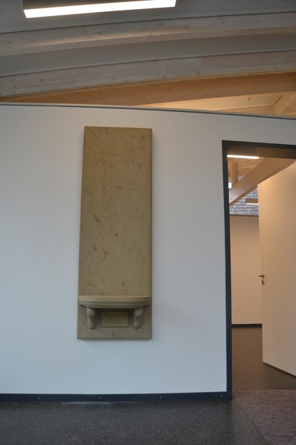 Im Eingangsbereich wartet schon ein Sockel auf die Statue von St. Mauritius.