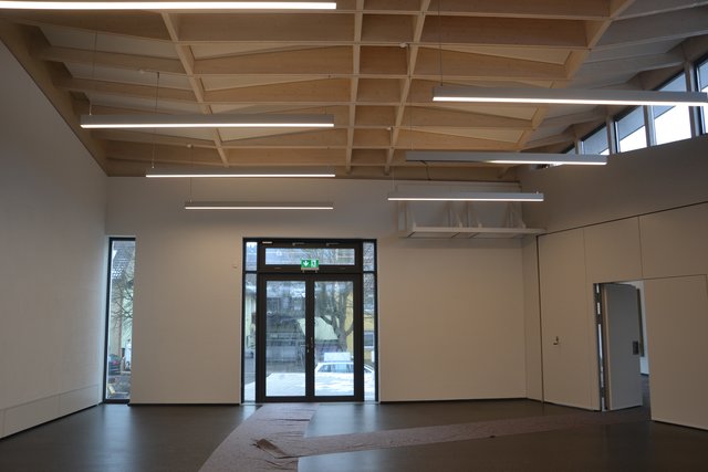 Im großen Saal finden 90 bis 120 Personen Platz