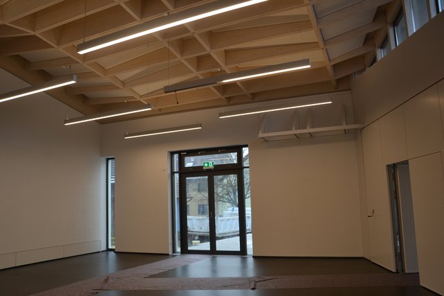 Blick vom Saal Richtung Talbachstraße