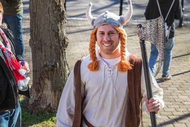 Kevin Dezenter (Bretten) beim Faschingsumzug in Flehingen