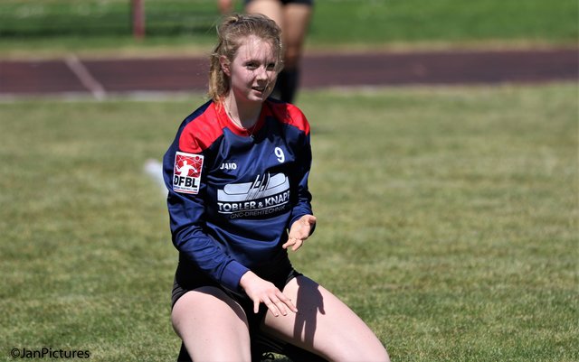 Mit der Nr. 9 Celine Jensen