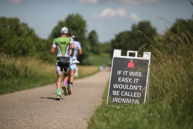 KRAICHGAU, GERMANY - JUNE 03:  Athletes compete in the running leg during the Sparkasse IRONMAN 70.3 Kraichgau powered by KraichgauEnergie on June 3, 2018 in Kraichgau, Germany.  (Photo by Joern Pollex/Getty Images for IRONMAN)