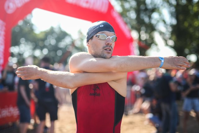 KRAICHGAU, GERMANY - JUNE 03:  Patrick Lange is seen before Sparkasse IRONMAN 70.3 Kraichgau powered by KraichgauEnergie on June 3, 2018 in Kraichgau, Germany.  (Photo by Joern Pollex/Getty Images for IRONMAN)