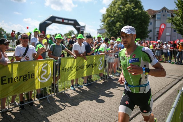 KRAICHGAU, GERMANY - JUNE 03:  Athletes compete in the running leg during the Sparkasse IRONMAN 70.3 Kraichgau powered by KraichgauEnergie on June 3, 2018 in Kraichgau, Germany.  (Photo by Joern Pollex/Getty Images for IRONMAN)