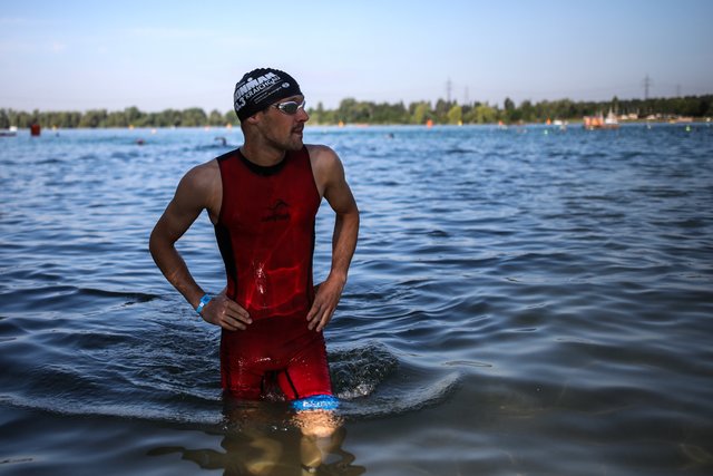 KRAICHGAU, GERMANY - JUNE 03:  Patrick Lange is seen before Sparkasse IRONMAN 70.3 Kraichgau powered by KraichgauEnergie on June 3, 2018 in Kraichgau, Germany.  (Photo by Joern Pollex/Getty Images for IRONMAN)