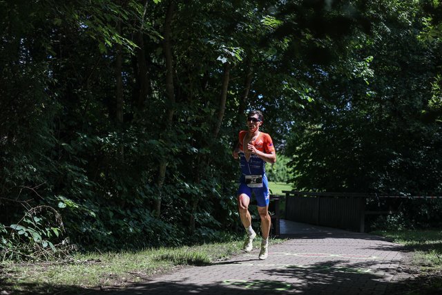 KRAICHGAU, GERMANY - JUNE 03:  Athletes compete in the running leg during the Sparkasse IRONMAN 70.3 Kraichgau powered by KraichgauEnergie on June 3, 2018 in Kraichgau, Germany.  (Photo by Joern Pollex/Getty Images for IRONMAN)