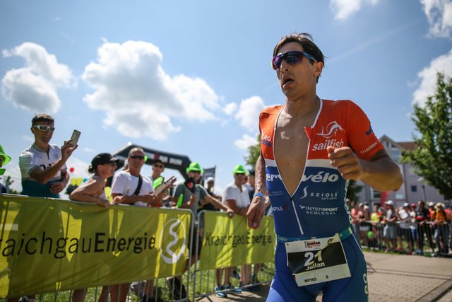 KRAICHGAU, GERMANY - JUNE 03:  Athletes compete in the running leg during the Sparkasse IRONMAN 70.3 Kraichgau powered by KraichgauEnergie on June 3, 2018 in Kraichgau, Germany.  (Photo by Joern Pollex/Getty Images for IRONMAN)