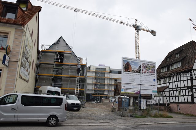 Gesundheitszentrum Jöhlingen: Noch wird auf der Baustelle intensiv gearbeitet. Foto: ch