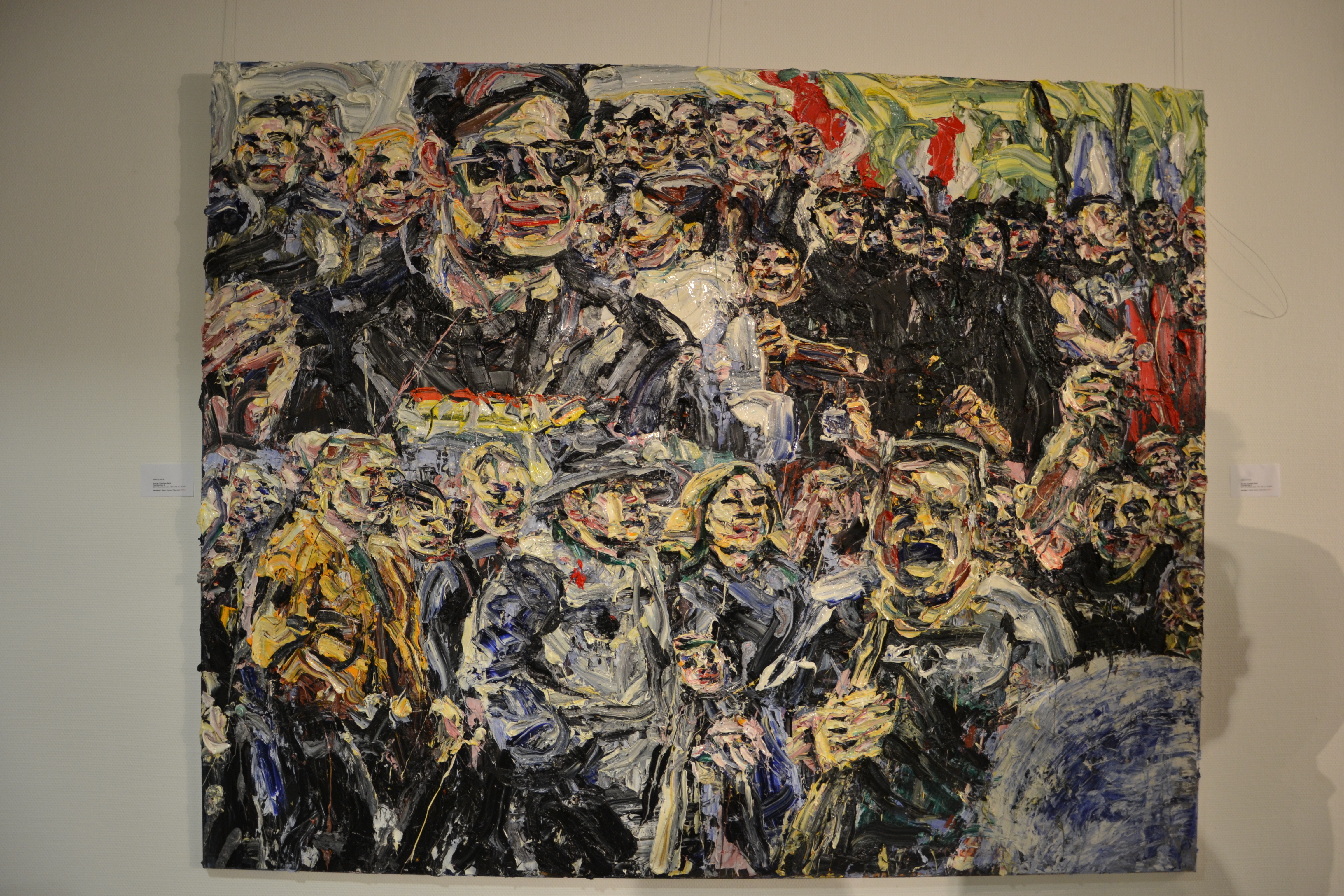 "Identitäre 1 - Martin Sellner, Österreich" (2017, Öl auf Baumwolle, 160 x 200 cm)