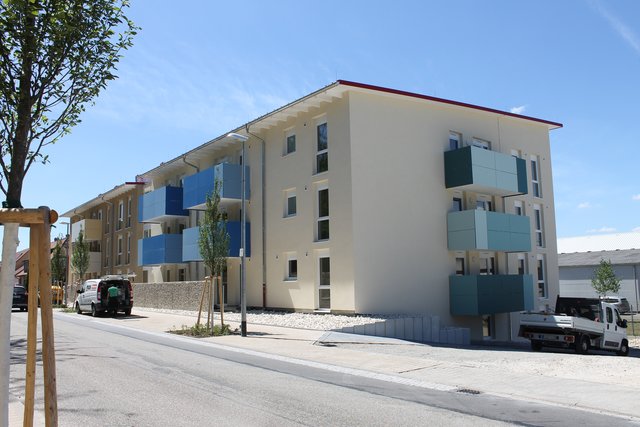 Das bislang größte Kommunalbau-Projekt: Das Mehrfamilienhaus an der Flehinger Straße 37 wurde 2017 bezogen. | Foto: Kommunalbau GmbH