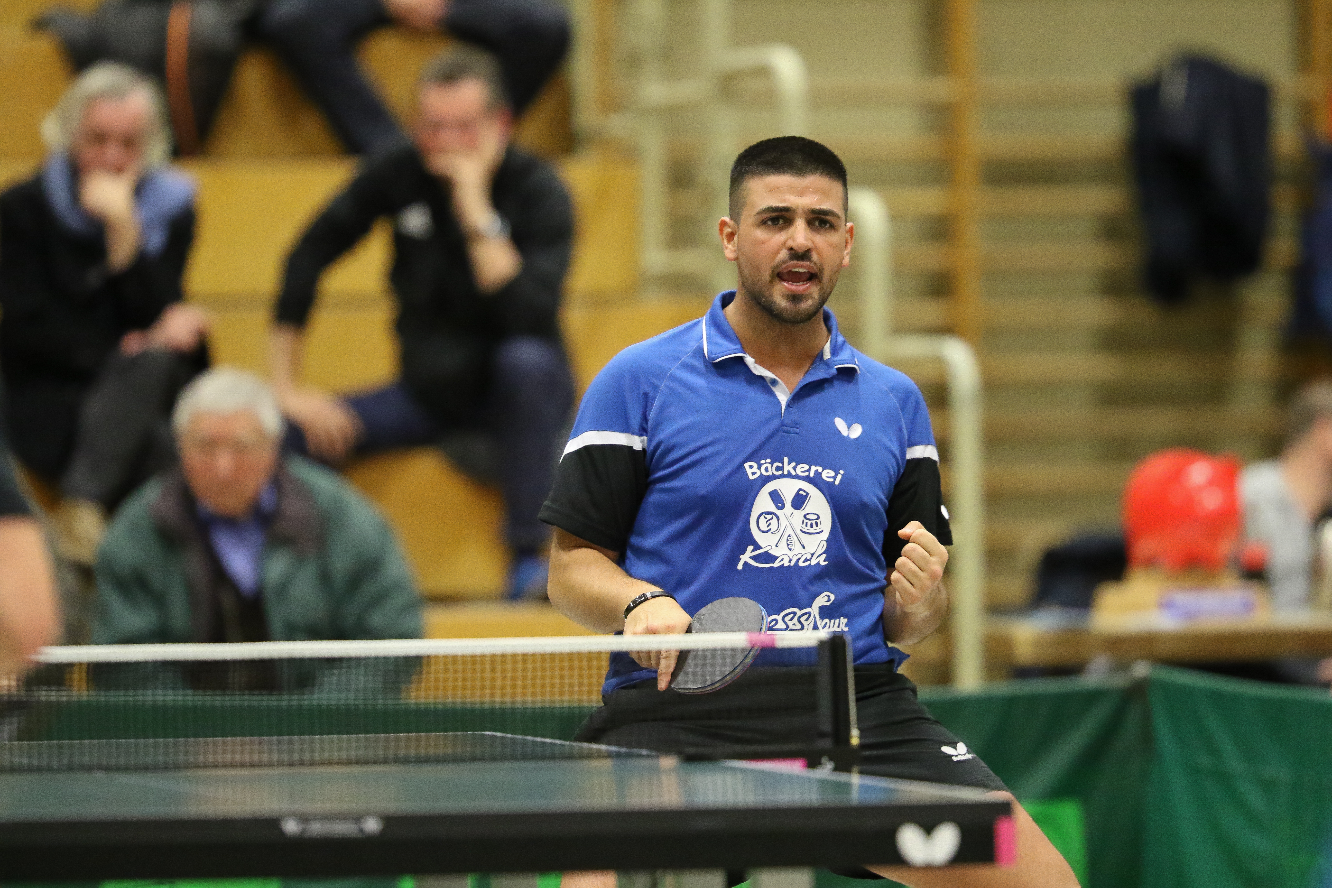 Gözübüyük, Ali-Serdar vom TTC 95 Odenheim im Einzel gegen Zavoral, Roman vom VfR Birkmannsweiler