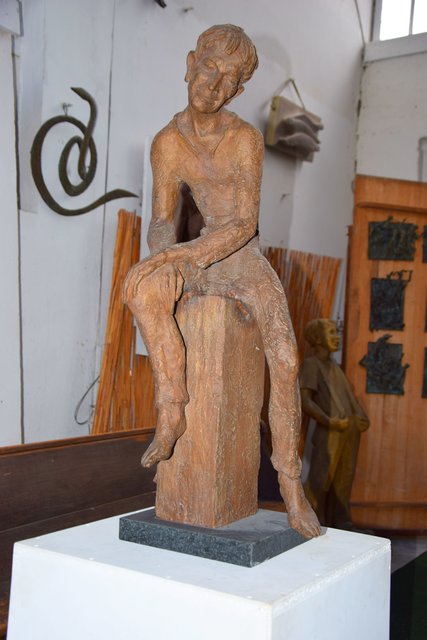 Kleinplastik "Nasreddin": Theilmann beschäftigte sich auch mit außereuropäischen volkstümlichen Gestalten wie dem "Eulenspiegel des Nahen Ostens", Hodscha oder Mullah Nasreddin. Foto: ch