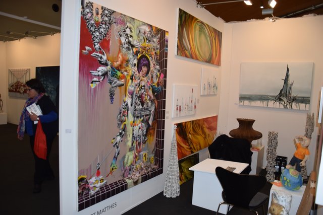 Kunstreserve: Blick ins offene "Nebenzimmer" auf dem Messestand der Galerie Cyprian Brenner. Foto: ch