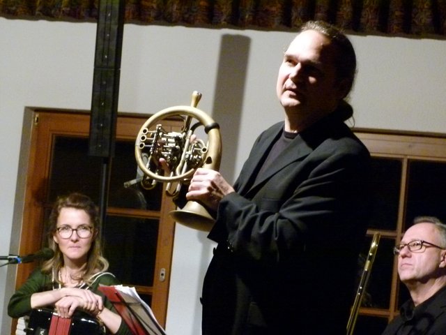 Michael T. Otto mit seinem Kuhlohorn