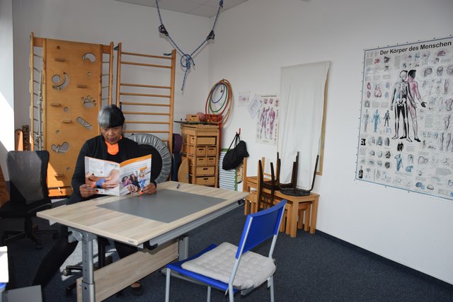 Praxis für Ergotherapie von Rosa Linda Scheep im ersten Gebäude gegenüber vom Neff-Kreisel. Foto: ch