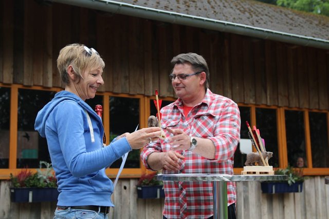 Astrid Steinmann bei der Siegerehrung