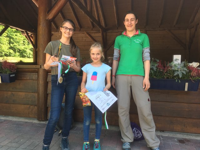 v.l. Eva Hiller auf Platz 1 und Emma Böttle auf Platz 2