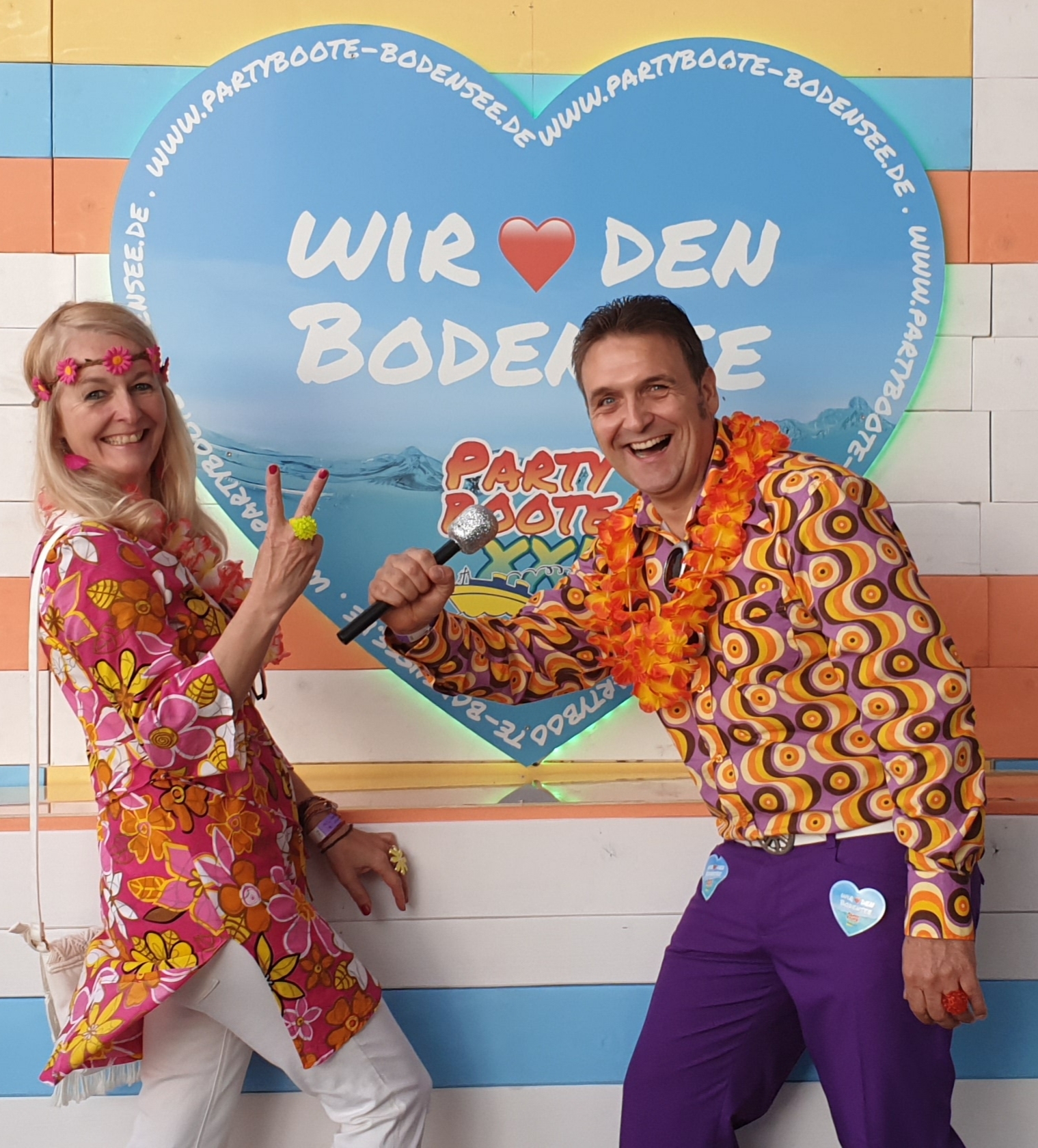 Heiko Faber und seine Frau Ilona auf dem Schlagerboot.