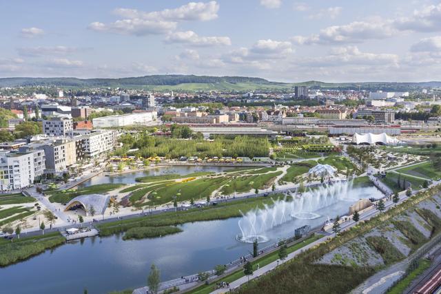 BUGA Luftaufnahme. Foto: © Bundesgartenschau Heilbronn 2019 GmbH 