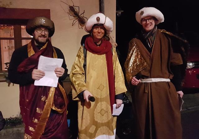 Den Heiligen Drei Königen sind die 90 Teilnehmerinnen und Teilnehmer bei der zweiten Runde von „Weihnachten 2Go“ in Kieselbronn begegnet. | Foto: privat