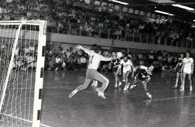 Szene aus dem Aufstiegsspiel: Strafwurf von Harald Muckenfuß (Nummer 14). | Foto: privat