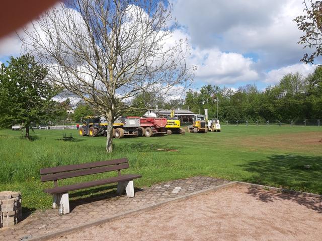 5. Mai 2019: Noch liegt der Bouleplatz höher.
 | Foto: Gerhard Rinderspacher
